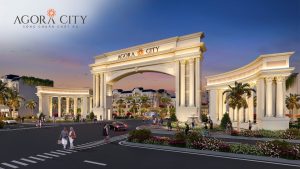 Cổng chính Agora City tối