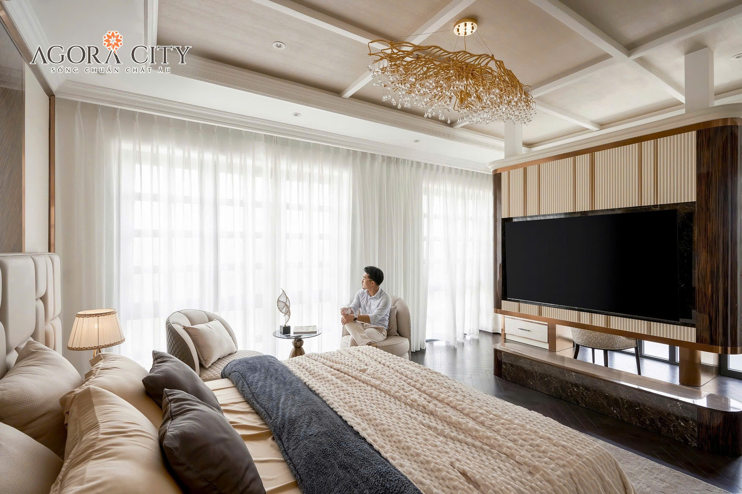 Phòng ngủ nhà mẫu dự án Agora City